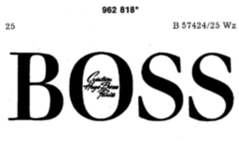 BOSS Logo (DPMA, 23.12.1976)