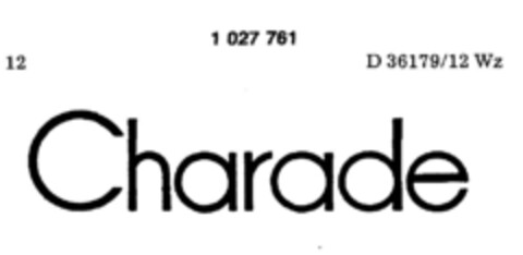 Charade Logo (DPMA, 25.04.1981)