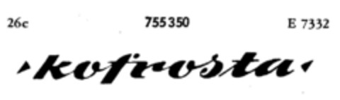 kofrosta Logo (DPMA, 19.09.1960)