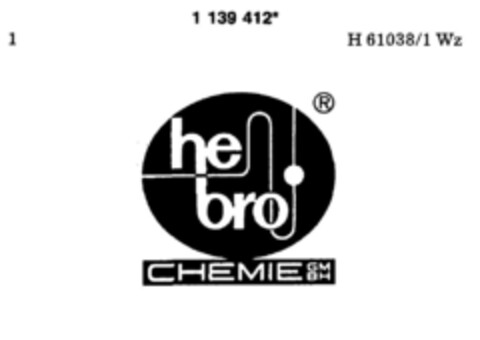 hebro CHEMIE GMBH Logo (DPMA, 02/13/1989)