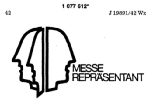 MESSE REPRAESENTANT Logo (DPMA, 03/07/1985)