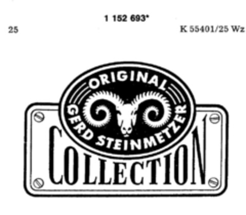 ORIGINAL GERD STEINMETZER COLLECTION Logo (DPMA, 02.12.1989)