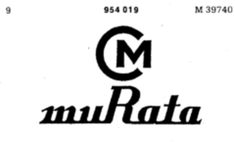 M muRata Logo (DPMA, 18.10.1974)