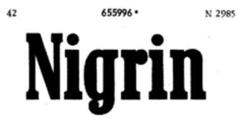 Nigrin Logo (DPMA, 12/12/1953)