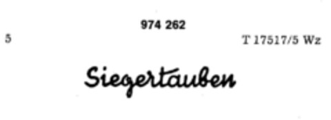 Siegertauben Logo (DPMA, 03.09.1976)