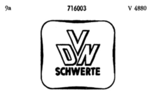 VDN SCHWERTE Logo (DPMA, 10.09.1957)