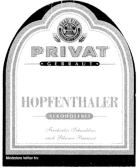 HOPFENTHALER ALKOHOLFREI Logo (DPMA, 08.03.2001)