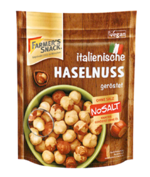 FARMER`S SNACK italienische HASELNUSS Logo (DPMA, 21.12.2019)