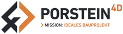 4 PORSTEIN 4D > MISSION: IDEALES BAUPROJEKT Logo (DPMA, 02/24/2021)