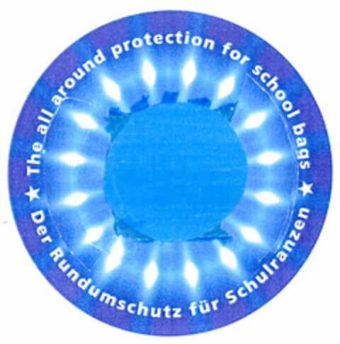 The all around protection for school bags Logo (DPMA, 31.12.2005)