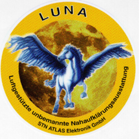 LUNA Luftgestützte unbemannte Nahaufklärungsausstattung STN ATLAS Elektronik GmbH Logo (DPMA, 08/20/1997)