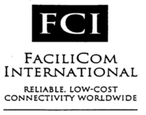 FCI FACILICOM INTERNATIONAL Logo (DPMA, 08/28/1998)