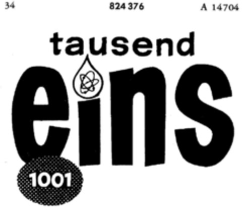 tausend eins 1001 Logo (DPMA, 09/11/1964)