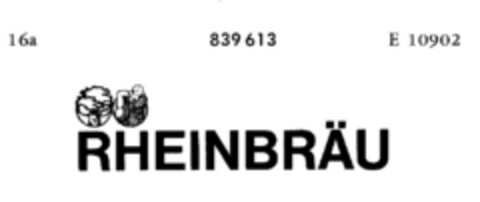 RHEINBRÄU Logo (DPMA, 04/28/1965)