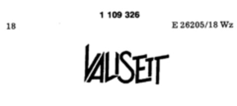 VALISETT Logo (DPMA, 28.10.1986)