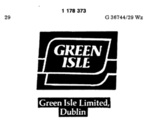 GREEN ISLE Green Isle Limited, Dublin Logo (DPMA, 28.04.1989)