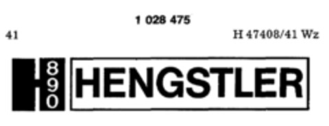 HENGSTLER Logo (DPMA, 19.04.1980)