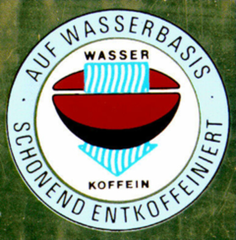 AUF WASSERBASIS SCHONEND ENTKOFFEINIERT Logo (DPMA, 12.08.1982)