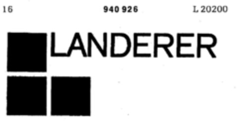 LANDERER Logo (DPMA, 03.12.1974)