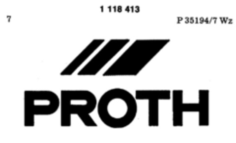 PROTH Logo (DPMA, 13.05.1987)