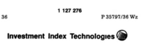 Investment Index Technologies Logo (DPMA, 29.10.1987)