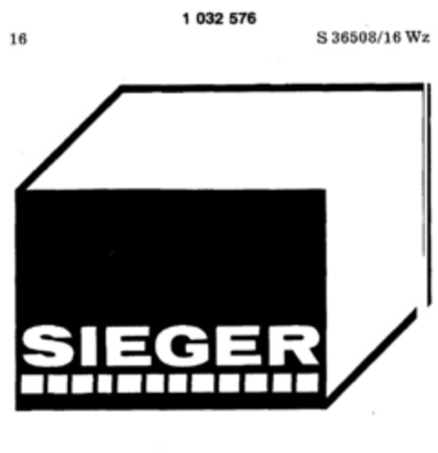 SIEGER Logo (DPMA, 07/23/1981)