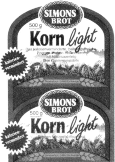 SIMONS BROT Korn light Logo (DPMA, 14.08.1992)