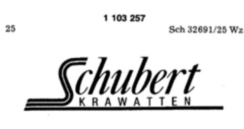 Schubert KRAWATTEN Logo (DPMA, 05.06.1986)