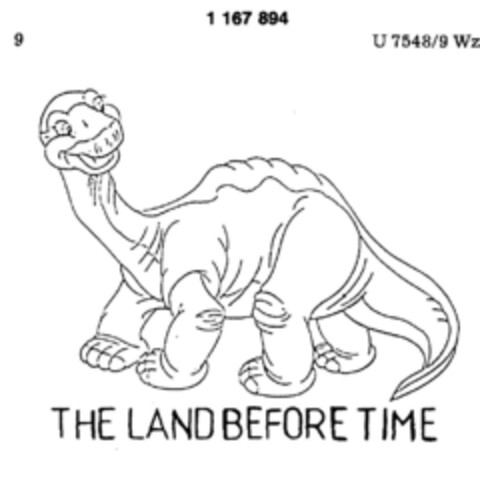 THE LAND BEFORE TIME Logo (DPMA, 06/24/1989)