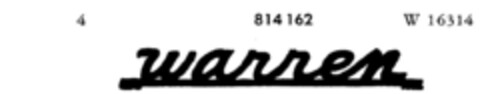 warren Logo (DPMA, 27.08.1964)