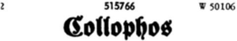 Collophos Logo (DPMA, 03/22/1938)