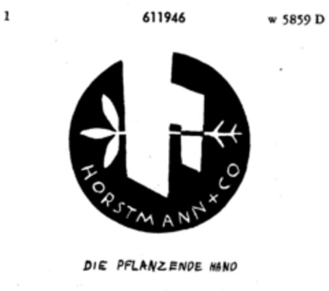 HORSTMANN + CO DIE PFLANZENDE HAND Logo (DPMA, 10/01/1948)