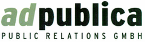 ad publica PUBLIC RELATIONS GMBH Logo (DPMA, 18.06.2001)