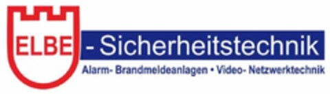ELBE - Sicherheitstechnik Alarm- Brandmeldeanlagen · Video- Netzwerktechnik Logo (DPMA, 26.09.2013)