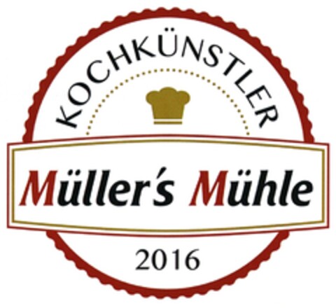 KOCHKÜNSTLER Müller´s Mühle 2016 Logo (DPMA, 07.01.2016)