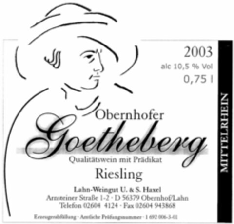 Obernhofer Goetheberg Logo (DPMA, 05.11.2003)