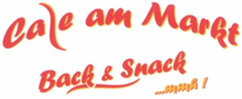 Cafe am Markt Back & Snack Logo (DPMA, 22.12.2005)