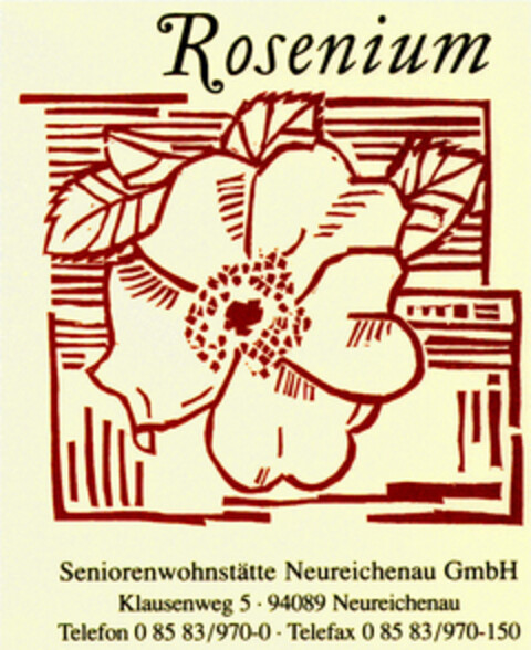 Rosenium Seniorenwohnstätte Neureichenau GmbH Logo (DPMA, 06/10/1999)