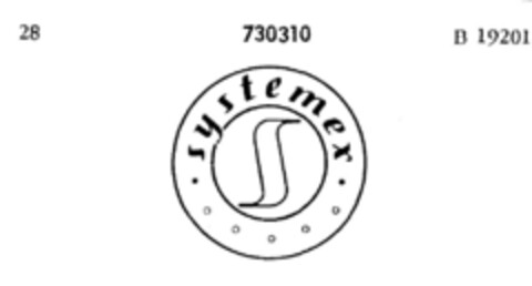 systemex S Logo (DPMA, 10.01.1959)
