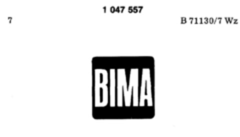 BIMA Logo (DPMA, 28.09.1982)