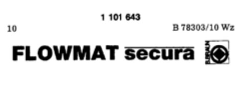 FLOWMAT secura Logo (DPMA, 12/09/1985)