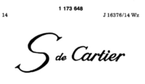 S de Cartier Logo (DPMA, 04.11.1980)