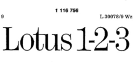 Lotus 1-2-3 Logo (DPMA, 06/19/1987)