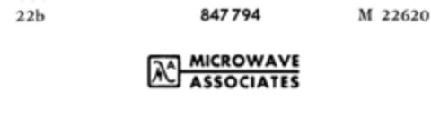 MICROWAVE ASSOCIATES Logo (DPMA, 08.05.1964)