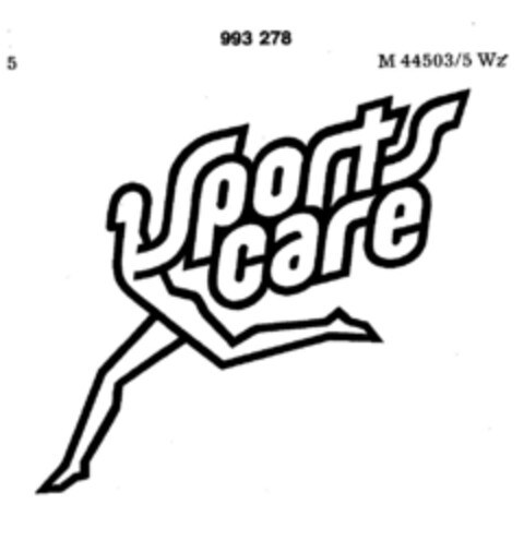 Sports care Logo (DPMA, 17.04.1978)