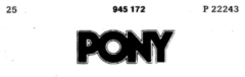 PONY Logo (DPMA, 06/18/1974)