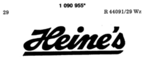 Heine`s Logo (DPMA, 07.03.1986)