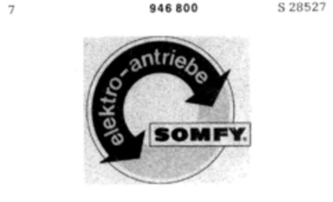 somfy elektro-antriebe Logo (DPMA, 17.01.1975)
