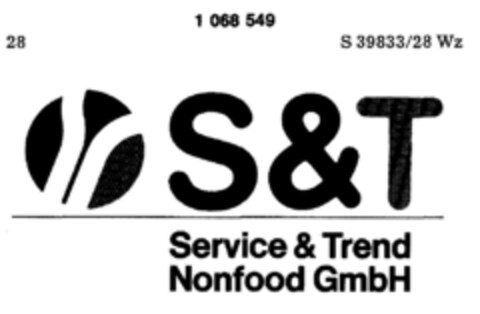 S&T SERVICE&TREND NONFOOD GmbH Logo (DPMA, 14.01.1984)