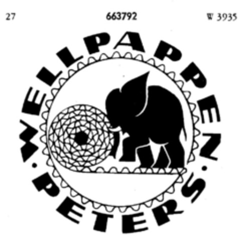 WELLPAPPEN PETERS Logo (DPMA, 20.04.1953)